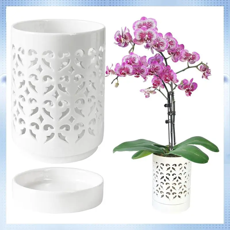 AD-Orchid Pots With Holes,4 Inch Orchid Pot For Repotting, Flower Planter Pot Indoor Outdoor, Breathable Easy To Use Whi
AD-Orchid Pots With Holes,4 Inch Orchid Pot For Repotting, Flower Planter Pot Indoor Outdoor, Breathable Easy To Use Whi