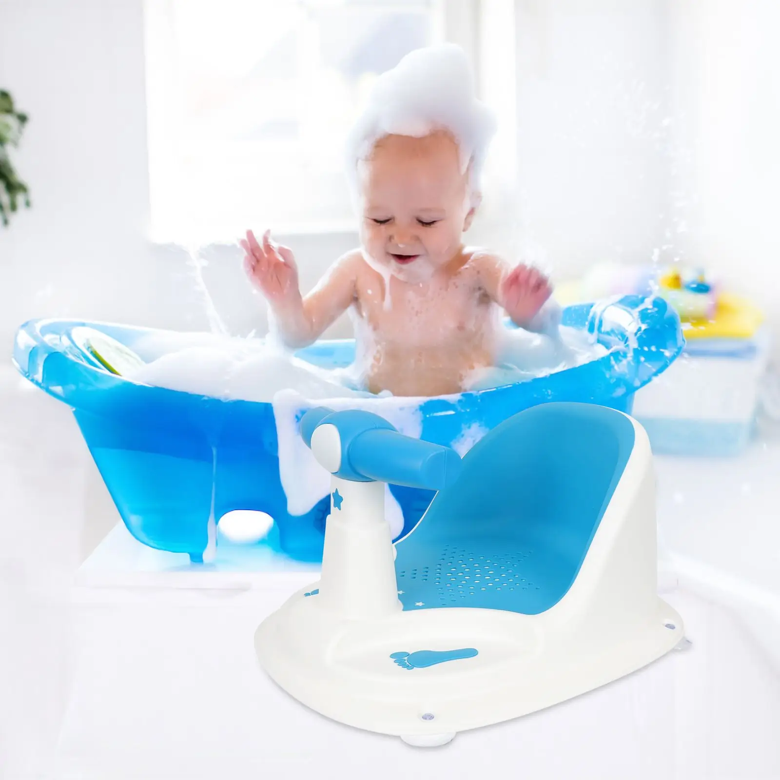 Bath Seat Safe Chair for Toddler TPE Sit up Seats Bathing Support Durable Stable Structure Bright Color Attractive
Bath Seat Safe Chair for Toddler TPE Sit up Seats Bathing Support Durable Stable Structure Bright Color Attractive