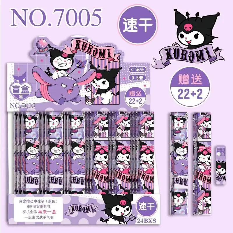 24 шт. Sanrio Cinnamoroll Kuromi Hellokity Pochacco нейтральная ручка гибкий карандаш черная ручка студенческие канцелярские принадлежности Рождественский подарок
24 шт. Sanrio Cinnamoroll Kuromi Hellokity Pochacco нейтральная ручка гибкий карандаш черная ручка студенческие канцелярские принадлежности Рождественский подарок