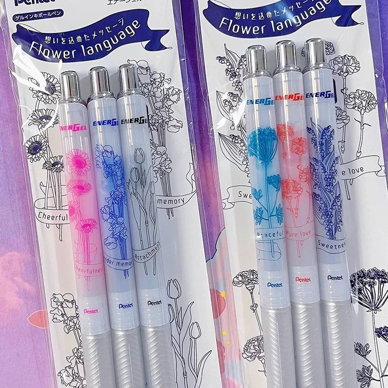 3 шт./компл. Pentel Energel Flower Language, ограниченная серия, гелевая ручка, быстросохнущие чернила, японские канцелярские принадлежности, школьные принадлежности 
3 шт./компл. Pentel Energel Flower Language, ограниченная серия, гелевая ручка, быстросохнущие чернила, японские канцелярские принадлежности, школьные принадлежности