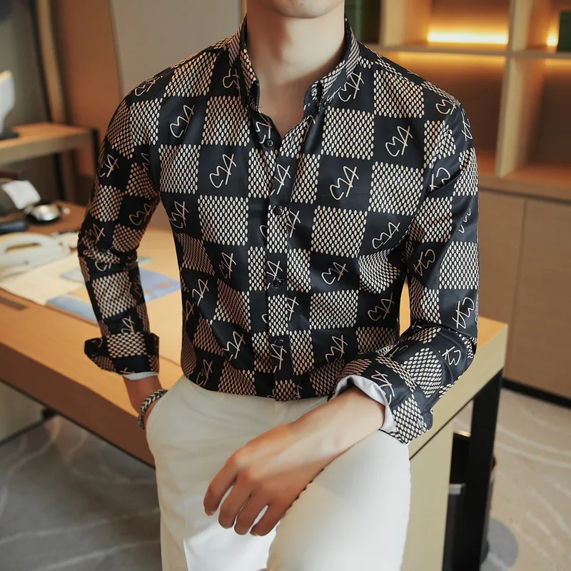 Brand Plaid Shirts Men Long Sleeve Slim Casual Shirts High-quality Business Formal Dress Shirts Social Party Tuxedo Blouse M-4XL
Brand Plaid Shirts Men Long Sleeve Slim Casual Shirts High-quality Business Formal Dress Shirts Social Party Tuxedo Blouse M-4XL