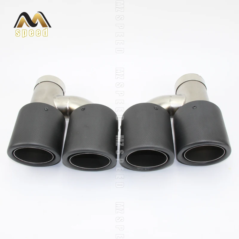 Car styling Modified exhaust pipe muffler tail throat 304 stainless steel and carbon fiber double outlet tail pipe
Car styling Modified exhaust pipe muffler tail throat 304 stainless steel and carbon fiber double outlet tail pipe