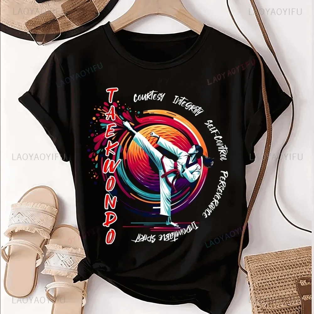 Streetwear Taekwondo Enthusiast Printed T-shirt Top Taekwondo Trend Short Sleeve Unisex Shirt Pattern Large T-shirt
Streetwear Taekwondo Enthusiast Printed T-shirt Top Taekwondo Trend Short Sleeve Unisex Shirt Pattern Large T-shirt