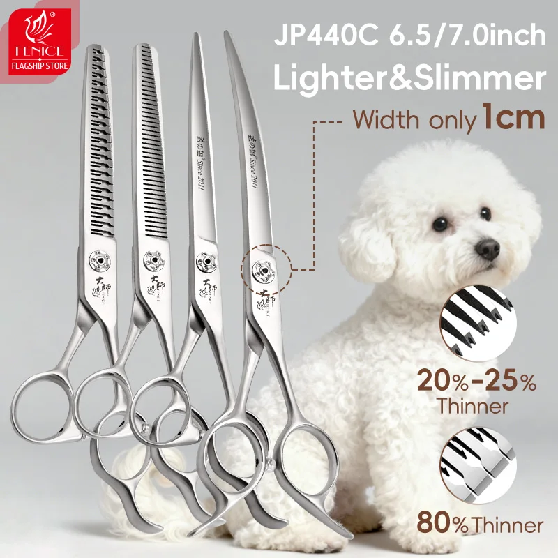 Fenice Master High-end Lighter&Slimmer 6.5/7 inch Canine Hairdressing Scissors Kits Straight Curved Thinner Pet Beatuy Shears
Fenice Master High-end Lighter&Slimmer 6.5/7 inch Canine Hairdressing Scissors Kits Straight Curved Thinner Pet Beatuy Shears