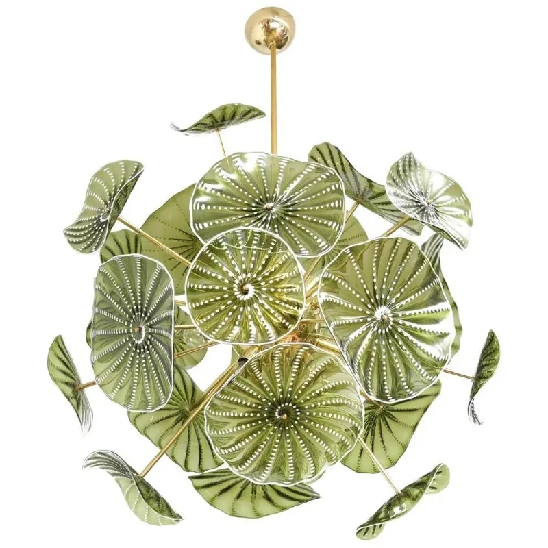 Simple medieval glass chandelier, personalized villa living room light retro dark green lotus leaf bedroom dining room, lamps
Simple medieval glass chandelier, personalized villa living room light retro dark green lotus leaf bedroom dining room, lamps