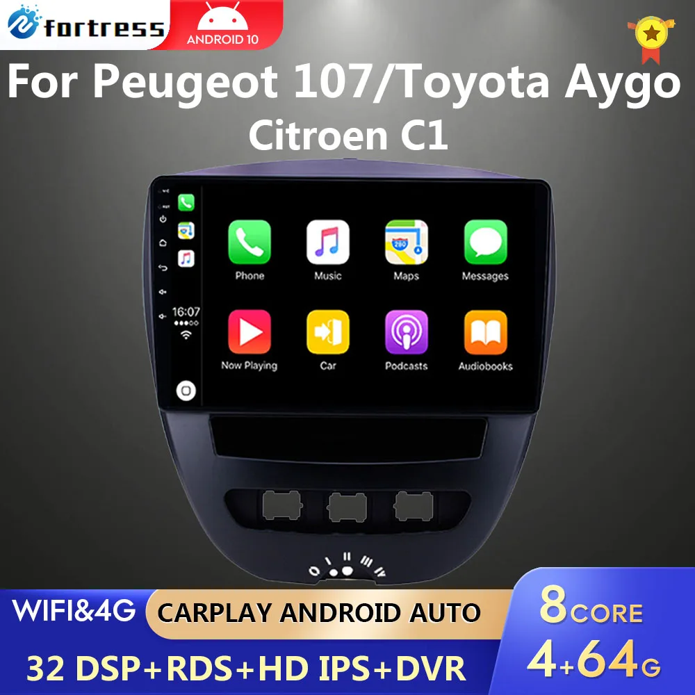 Android 10 2 Din Car Multimedia Player For Peugeot 107 Toyota Aygo Citroen C1 2005-2014 Head Unit Stereo GPS Navigation BT WIFI
Android 10 2 Din Car Multimedia Player For Peugeot 107 Toyota Aygo Citroen C1 2005-2014 Head Unit Stereo GPS Navigation BT WIFI