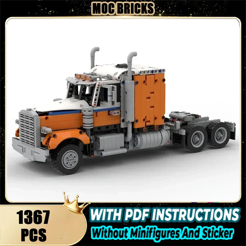 Moc Building Block American Semi Truck Model Technology Brick DIY Assembly Car Toy For Holiday Gift
Moc Building Block American Semi Truck Model Technology Brick DIY Assembly Car Toy For Holiday Gift