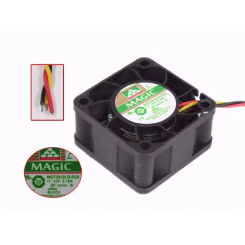 MAGIC MGT3812LB-R20 DC 12 В 0,16 А 38x38x20 мм 3-проводной охлаждающий вентилятор для сервера
MAGIC MGT3812LB-R20 DC 12 В 0,16 А 38x38x20 мм 3-проводной охлаждающий вентилятор для сервера