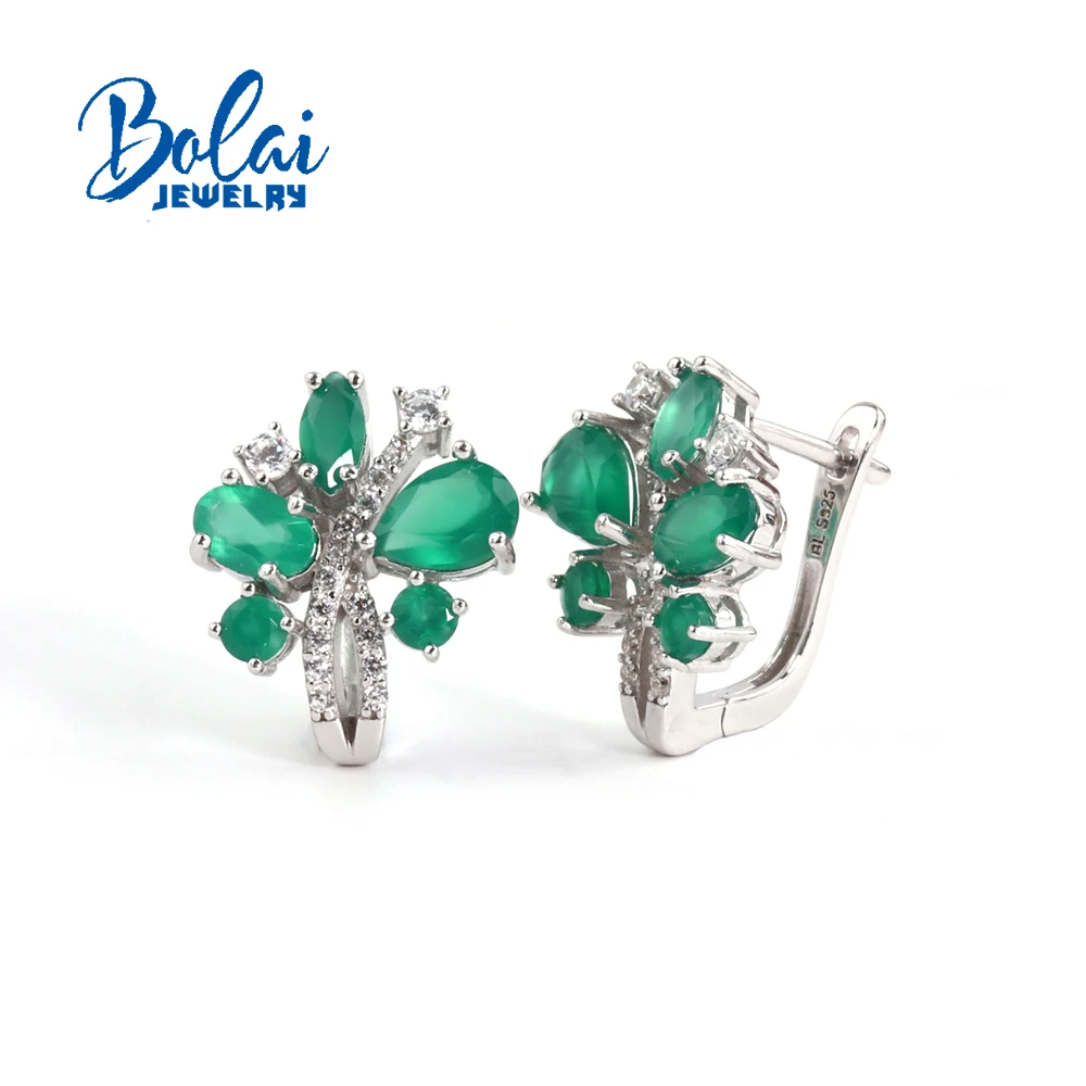925 Sterling silver women's earrings Natural Green agate real gemstones Valentine's fine jewelry gifts for girlfriend
925 Sterling silver women's earrings Natural Green agate real gemstones Valentine's fine jewelry gifts for girlfriend