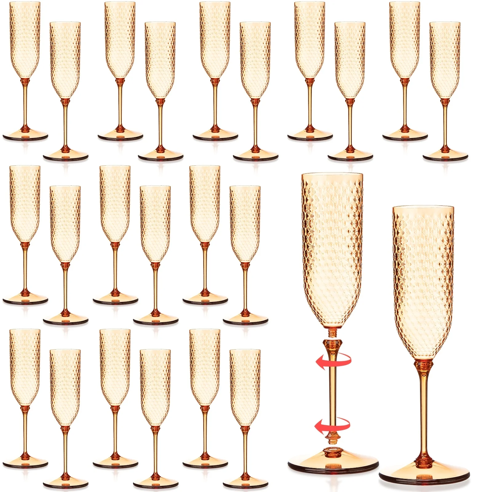 48 Pack Detachable Plastic Champagne Flutes 5.5oz Champagne Glasses Wedding Toasting Crystal Glasses Reusable Party
48 Pack Detachable Plastic Champagne Flutes 5.5oz Champagne Glasses Wedding Toasting Crystal Glasses Reusable Party