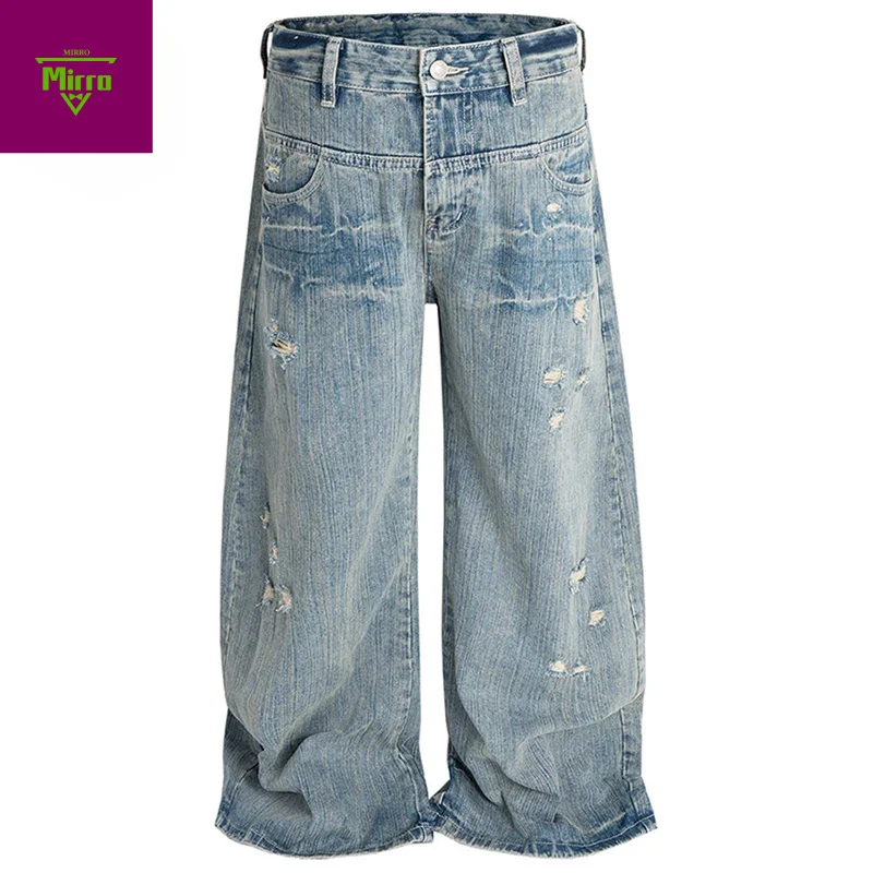 Men Vintage Baggy Jeans Blue Ripped White Leg Denim Pants Streetwear Harajuku Hip Hop Jeans Loose Straight Jeans Trousers
Men Vintage Baggy Jeans Blue Ripped White Leg Denim Pants Streetwear Harajuku Hip Hop Jeans Loose Straight Jeans Trousers