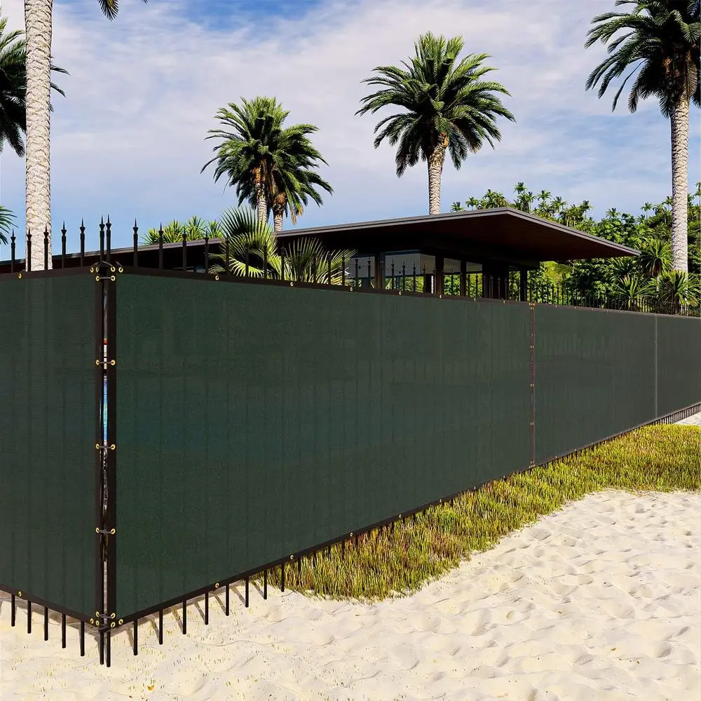 Durable 195GSM Green Privacy Shade Net - 10x100 Feet with Bindings, Grommets, and Cable Zip Ties
Durable 195GSM Green Privacy Shade Net - 10x100 Feet with Bindings, Grommets, and Cable Zip Ties