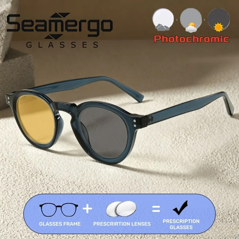 SEAMERGO Classic and Versatile Oval Shape Photochromic Prescription Glasses Retro High-end Personality Customized Eyeglasses
SEAMERGO Classic and Versatile Oval Shape Photochromic Prescription Glasses Retro High-end Personality Customized Eyeglasses