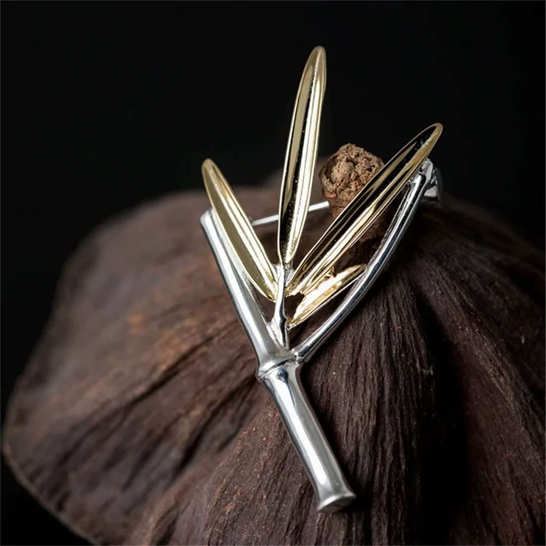 New 100% S925 Pure Silver Suit Fine Bamboo Brooch Dress Jacket Peal Women's Men Brooch Style Fashion Accessories Jewelry
New 100% S925 Pure Silver Suit Fine Bamboo Brooch Dress Jacket Peal Women's Men Brooch Style Fashion Accessories Jewelry