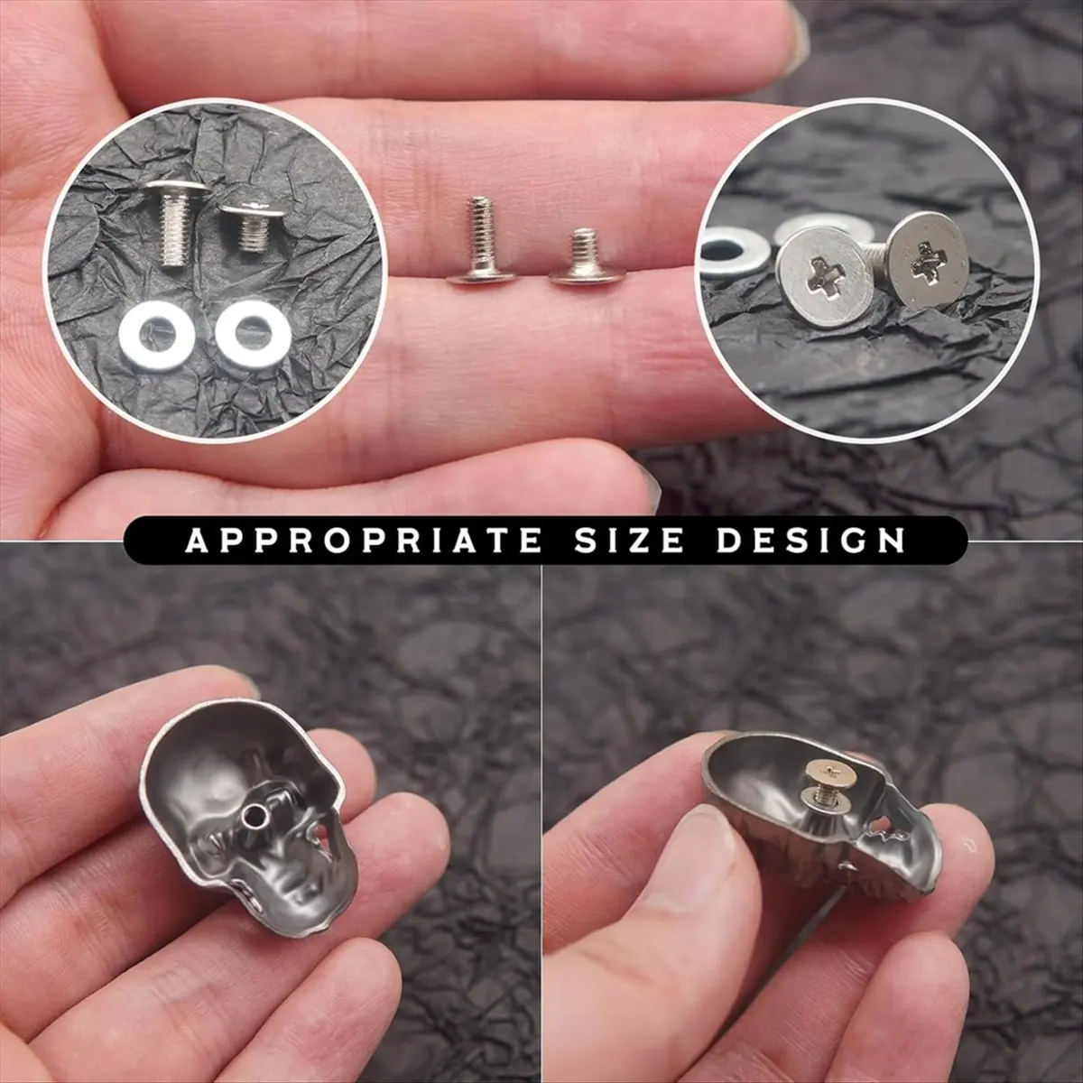 AT33 12Pcs Skull Rivets Buttons Stud Goth Mental Conchos Pins for Leather Craft, Leather Belts, Shoes, Bags, Fabric A
AT33 12Pcs Skull Rivets Buttons Stud Goth Mental Conchos Pins for Leather Craft, Leather Belts, Shoes, Bags, Fabric A