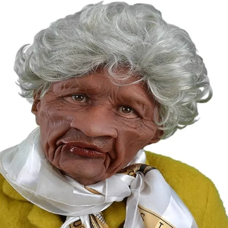 Preto mulher idosa homem máscara rugas completa para cabeça máscara vovô/avó rosto novidade máscara festa de halloween cosplay a
Preto mulher idosa homem máscara rugas completa para cabeça máscara vovô/avó rosto novidade máscara festa de halloween cosplay a
