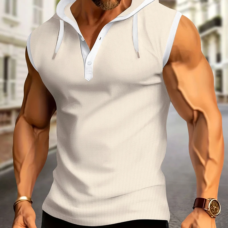 Summer Men's Casual Sleeveless Hooded T-shirt Vest Fashion Solid Color Gym Training Bodybuilding Muscle Vest Pullover Sweatshirt
Summer Men's Casual Sleeveless Hooded T-shirt Vest Fashion Solid Color Gym Training Bodybuilding Muscle Vest Pullover Sweatshirt