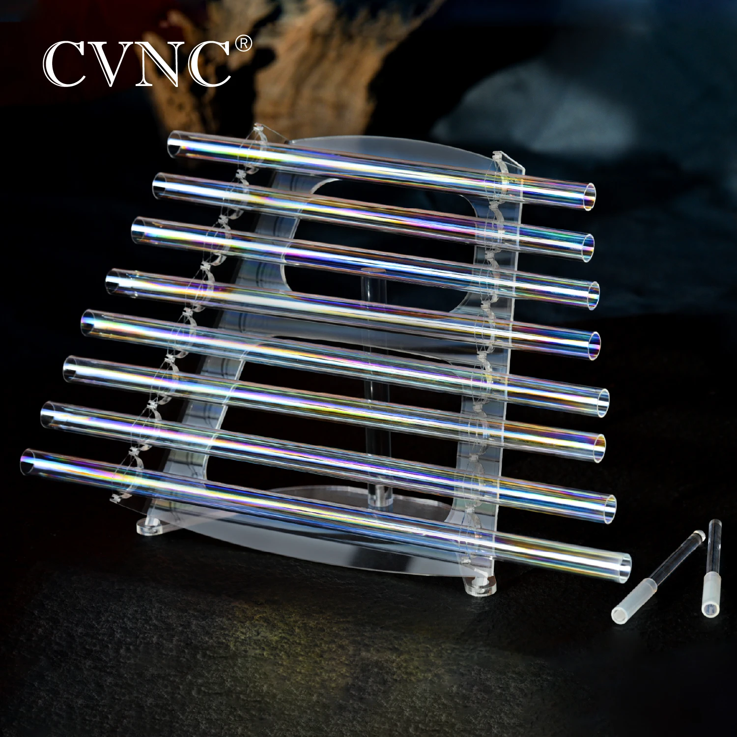 CVNC Clear with Cosmic Light Quartz Crystal Singing Harp 8 Tubes for Sound Healing Instrument with Alumina Alloy Box
CVNC Clear with Cosmic Light Quartz Crystal Singing Harp 8 Tubes for Sound Healing Instrument with Alumina Alloy Box