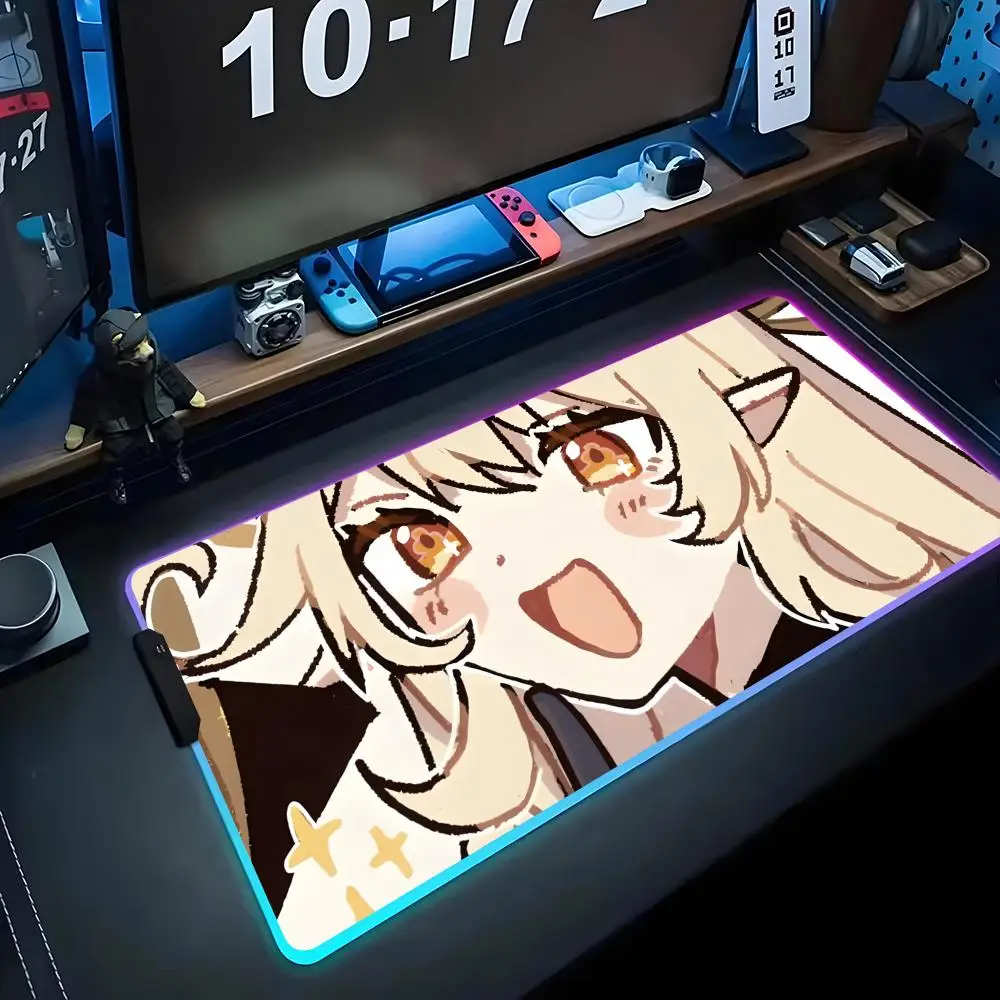 Игровой коврик для мыши Alice Genshin RGB, большой светодиодный коврик для ПК, светящийся коврик для мыши, большой коврик для клавиатуры, настольный коврик
Игровой коврик для мыши Alice Genshin RGB, большой светодиодный коврик для ПК, светящийся коврик для мыши, большой коврик для клавиатуры, настольный коврик