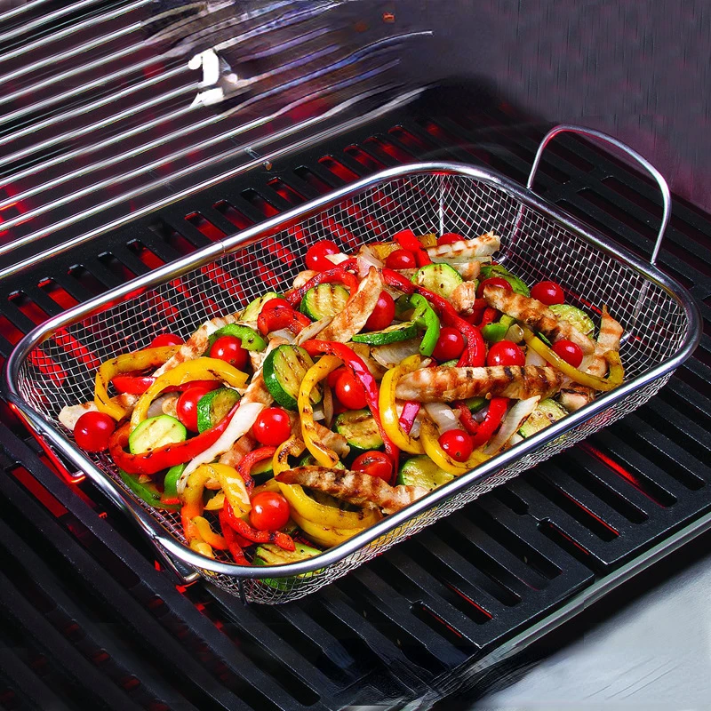 1pc Barbecue Vegetable Basket - Durable Stainless Steel, Ultra-Lightweight, Ergonomic Double Handle, Easy Catch, Ample - Perfe
1pc Barbecue Vegetable Basket - Durable Stainless Steel, Ultra-Lightweight, Ergonomic Double Handle, Easy Catch, Ample - Perfe