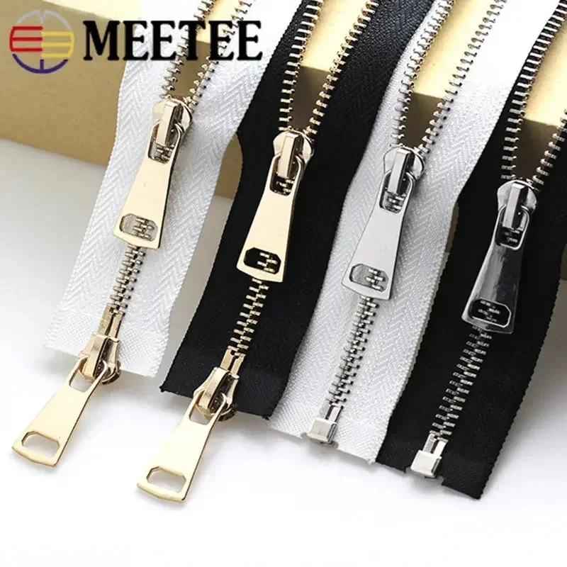 Meetee 60-150cm 5# Metal Zipper Single Double Slider Open End Zip Down Jacket Coat Bag Zippers Repair Kit DIY Sewing Accessories
Meetee 60-150cm 5# Metal Zipper Single Double Slider Open End Zip Down Jacket Coat Bag Zippers Repair Kit DIY Sewing Accessories