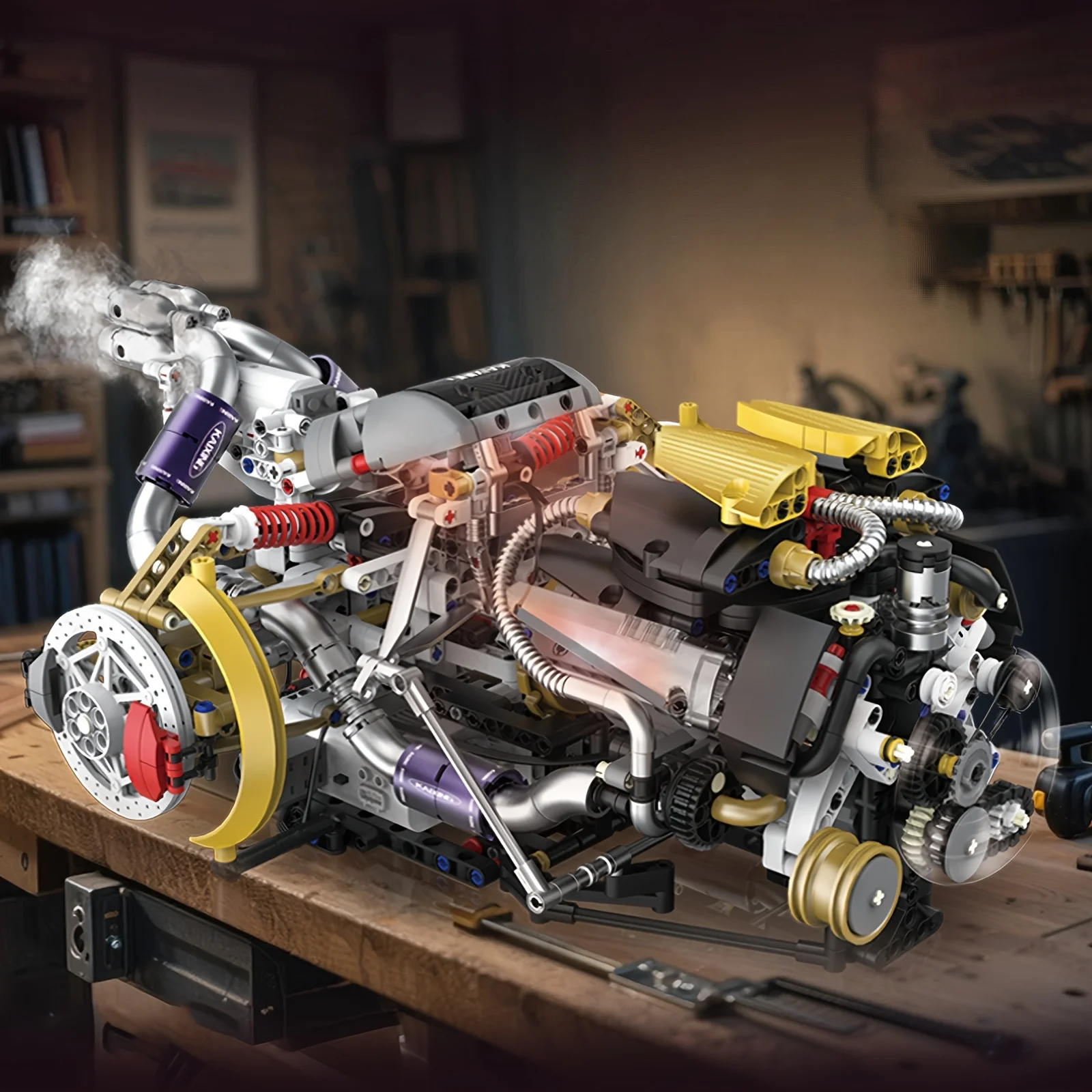 1394Pcs Supercar V8 Engine Building Blocks, Large Technology Mechanical Functional Assembly Toy Model Birthday Gift
1394Pcs Supercar V8 Engine Building Blocks, Large Technology Mechanical Functional Assembly Toy Model Birthday Gift