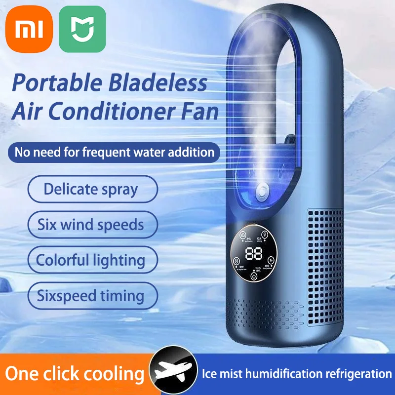 Xiaomi Mijia Portable Air Conditioner Electric Fan USB Cooler Bladeless 6 Speeds Silent Timed Air Conditioner Cooling Humidifier
Xiaomi Mijia Portable Air Conditioner Electric Fan USB Cooler Bladeless 6 Speeds Silent Timed Air Conditioner Cooling Humidifier