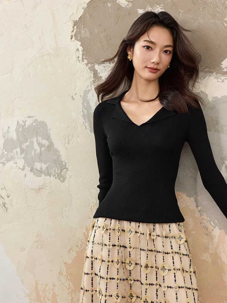 Jiancha Silk And Camere Knitwear Women's Slim Fit V-Ne Pullover Soft Gentle Sle ort Length Pure Color Autumn Faion
Jiancha Silk And Camere Knitwear Women's Slim Fit V-Ne Pullover Soft Gentle Sle ort Length Pure Color Autumn Faion