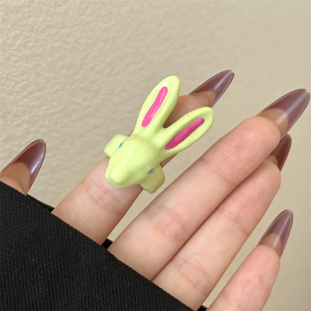 Geometric Rabbit Drip Oil Ring Minority Design Macaron Color Exaggerated Ring Animal Jewelry Accessories Chunky Enamel Ring
Geometric Rabbit Drip Oil Ring Minority Design Macaron Color Exaggerated Ring Animal Jewelry Accessories Chunky Enamel Ring