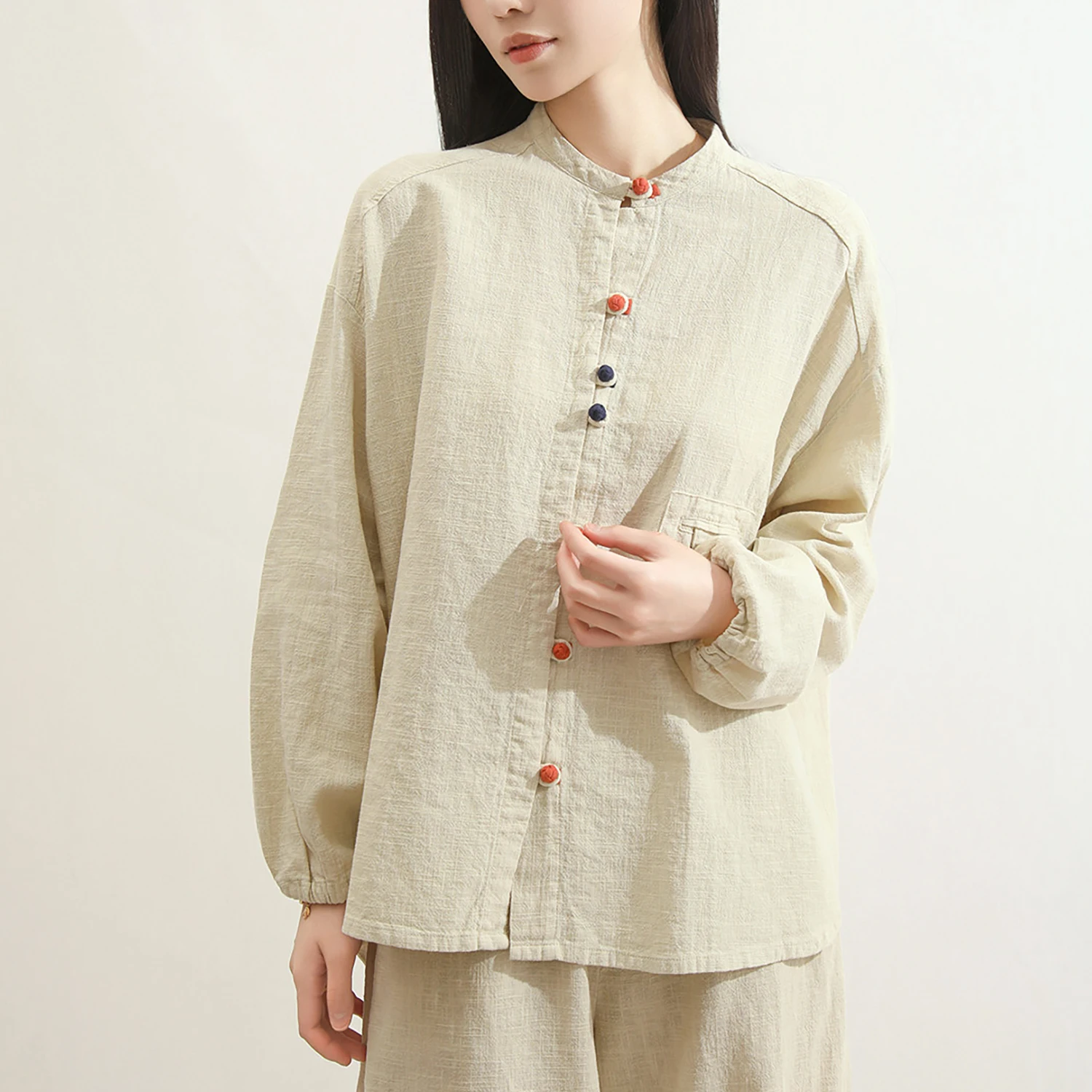LZJN New Chinese Style Artistic Retro Linen Cotton Shirt Women Spring New Loose Zen Style Cross-collar Cardigan Top Outerwear
LZJN New Chinese Style Artistic Retro Linen Cotton Shirt Women Spring New Loose Zen Style Cross-collar Cardigan Top Outerwear