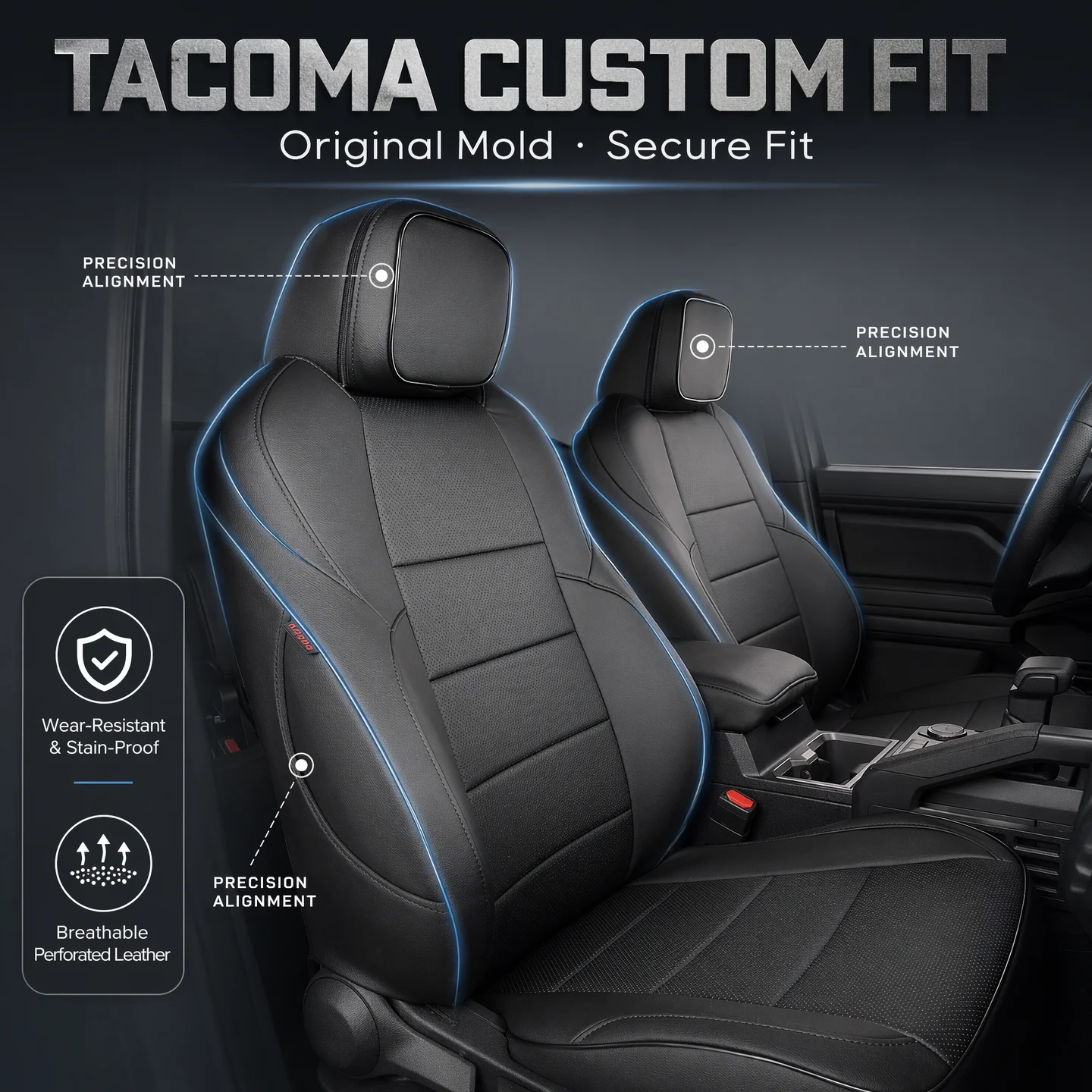 EKR Tacoma Car Seat Covers Custom Fit for Toyota Tacoma (Petrol/Hybrid) 2024 2025 2026 DoubleCab/CrewCab SR/SR5/TRD Sport/TRD Off-Road/Limited Truck Seat Covers Full Set Faux Leather Universal Seat Covers
EKR Tacoma Car Seat Covers Custom Fit for Toyota Tacoma (Petrol/Hybrid) 2024 2025 2026 DoubleCab/CrewCab SR/SR5/TRD Sport/TRD Off-Road/Limited Truck Seat Covers Full Set Faux Leather Universal Seat Covers