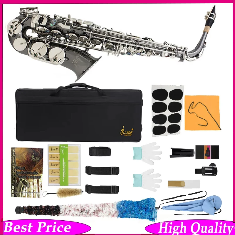 SLADE Eb Alto Saxophone for Beginners Adult Black Nickeling with Cleaning Cloth Reed Strap Gloves - Musical Instrument Accessory
SLADE Eb Alto Saxophone for Beginners Adult Black Nickeling with Cleaning Cloth Reed Strap Gloves - Musical Instrument Accessory