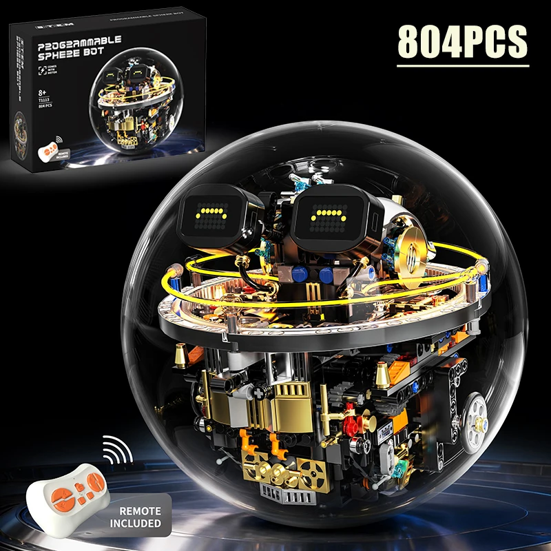 Technical Science Fiction Programming Spherical Machine Building Blocks Remote Control Sci-Fi Reconnaissance Robot Bricks Toy
Technical Science Fiction Programming Spherical Machine Building Blocks Remote Control Sci-Fi Reconnaissance Robot Bricks Toy
