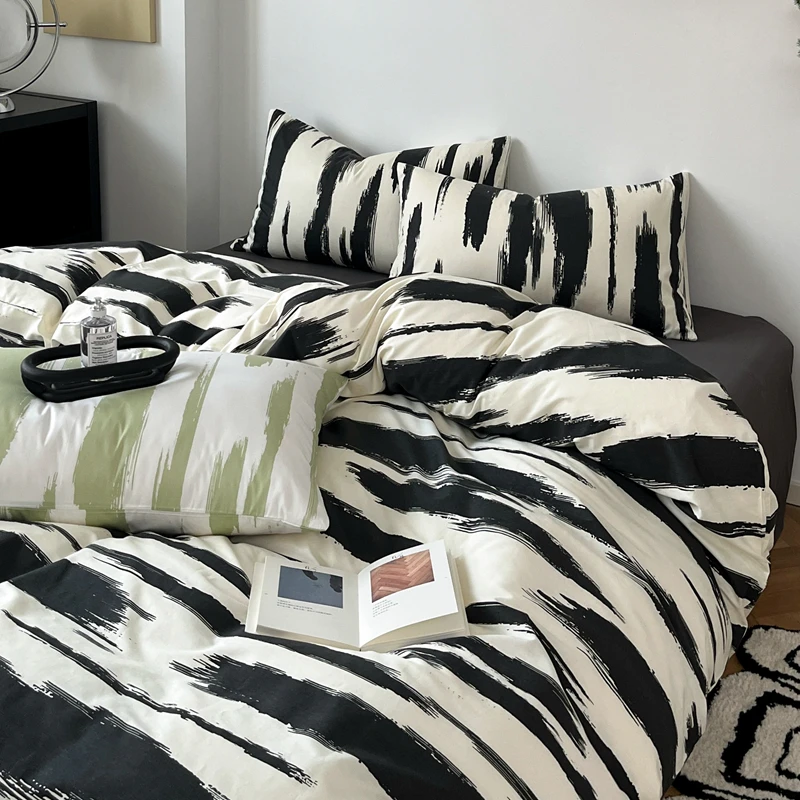 Nordic mat Pure Cotton Bedding Set Fre Sle Student Dormi Quilt Cover Pure Cotton Tee-Piece Set Four-Piece Set
Nordic mat Pure Cotton Bedding Set Fre Sle Student Dormi Quilt Cover Pure Cotton Tee-Piece Set Four-Piece Set
