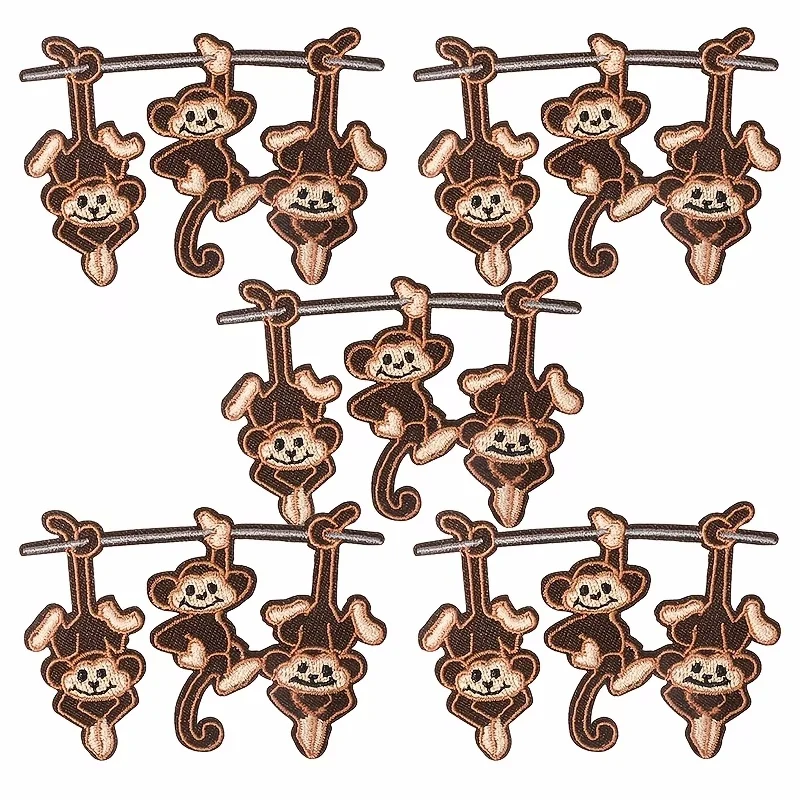 5-Piece Set of Cute Monkey Embroidered Patches, Iron-On/Sew-On Cartoon Animal Applique Badges, Suitable for Clothing, Backpacks, Hats, Jeans, DIY Handmade Decoration
5-Piece Set of Cute Monkey Embroidered Patches, Iron-On/Sew-On Cartoon Animal Applique Badges, Suitable for Clothing, Backpacks, Hats, Jeans, DIY Handmade Decoration