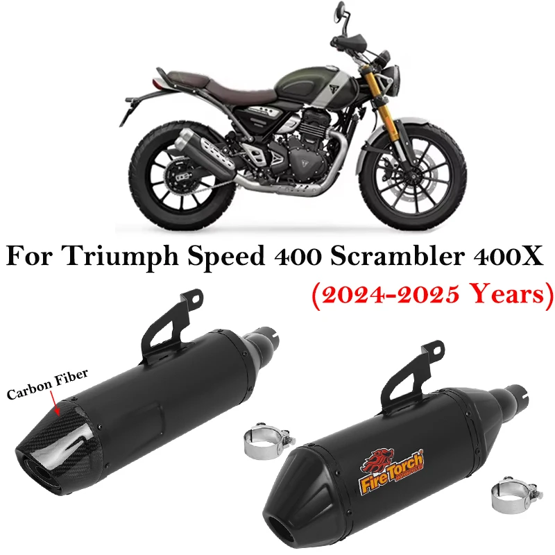 Slip On For Triumph Speed 400 Scrambler400X 400X 2024 2025 Motorcycle Exhaust Systems Escape Mid Link Pipe Carbon Fiber Muffler
Slip On For Triumph Speed 400 Scrambler400X 400X 2024 2025 Motorcycle Exhaust Systems Escape Mid Link Pipe Carbon Fiber Muffler