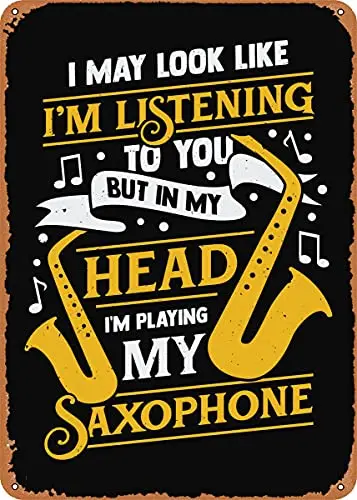 Saxophone Sax Player Vintage Look Metal Sign Art Prints Retro Gift 8x12 Inch
Saxophone Sax Player Vintage Look Metal Sign Art Prints Retro Gift 8x12 Inch