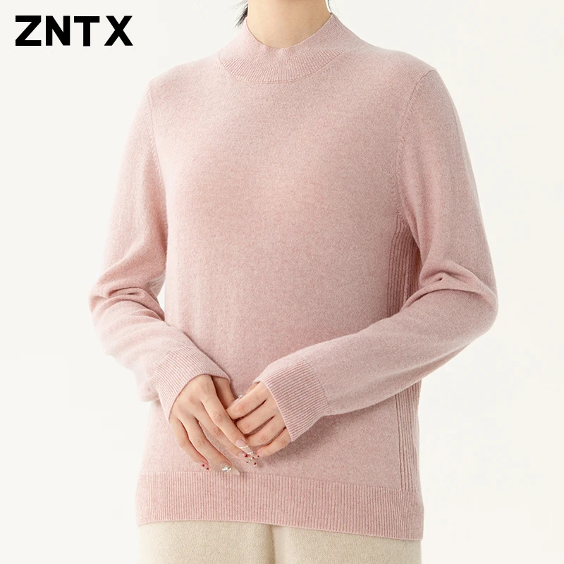 Autumn and winter women's sweater solid color base turtleneck pure cashmere high-grade knitted casual base shirt simple
Autumn and winter women's sweater solid color base turtleneck pure cashmere high-grade knitted casual base shirt simple