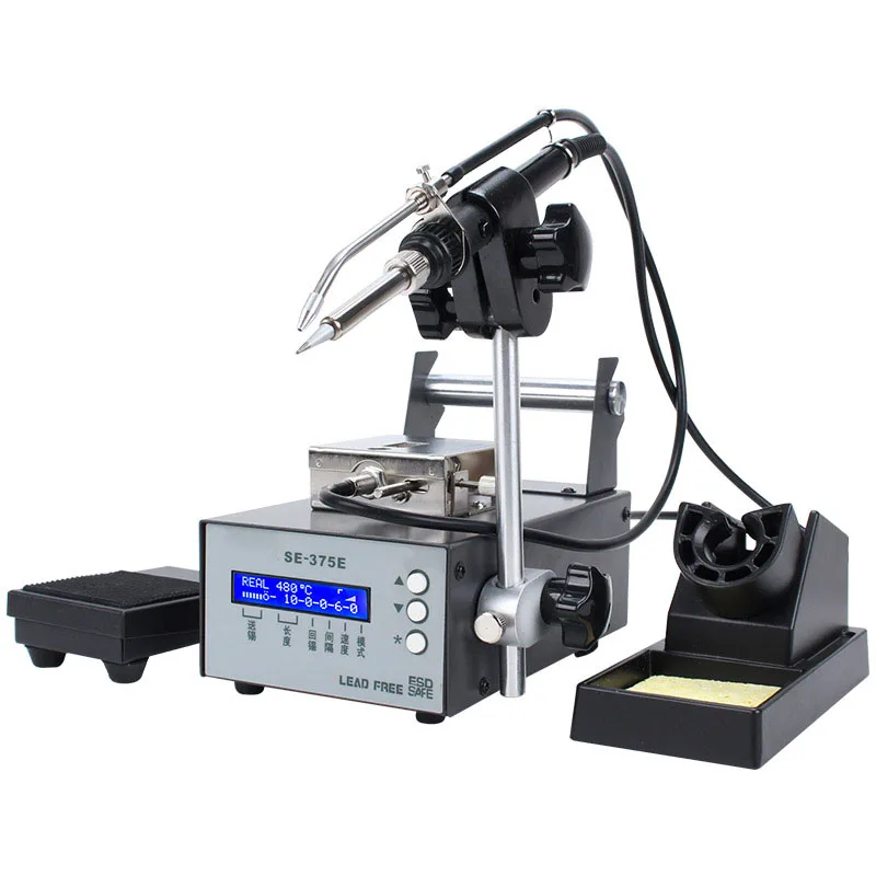 Automatic Soldering machine High-power SE-375E Foot operated Automatic Tin Feeding Electric Soldering iron Soldering station
Automatic Soldering machine High-power SE-375E Foot operated Automatic Tin Feeding Electric Soldering iron Soldering station