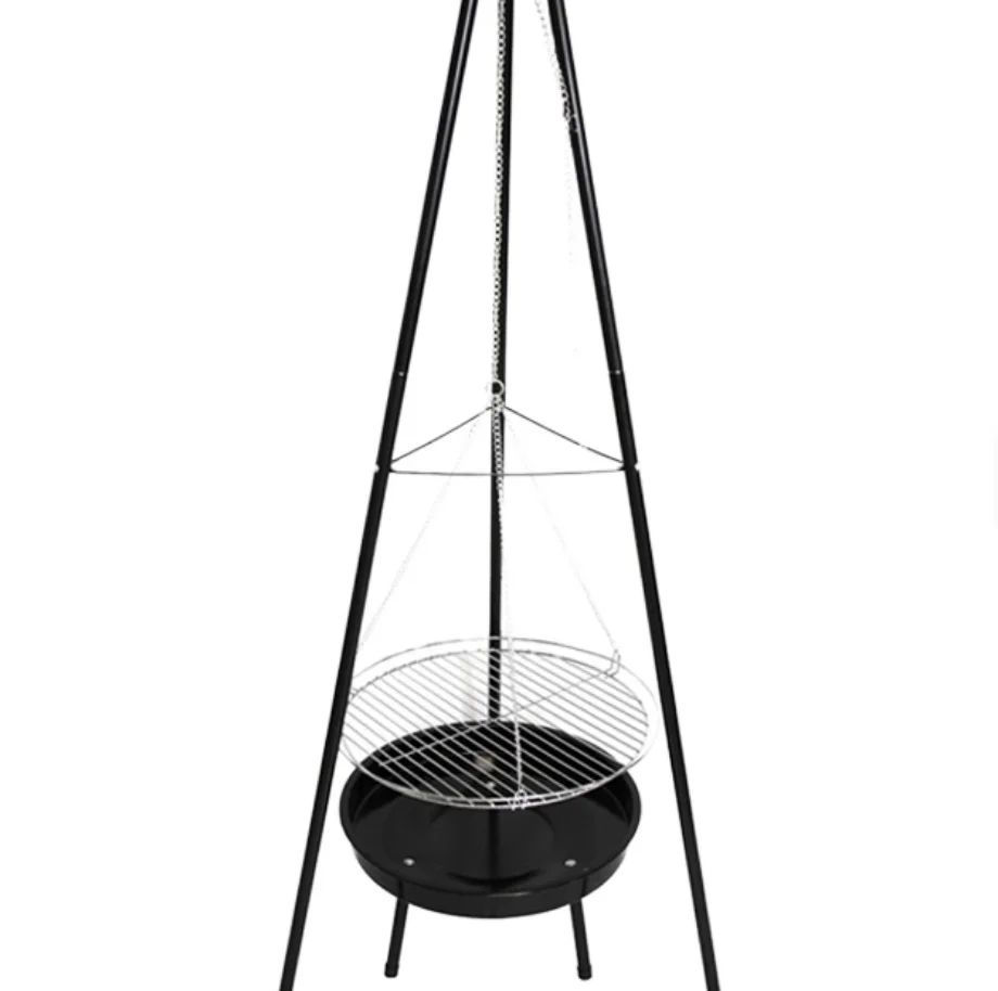 Heavy-Duty Tripod Hanging BBQ Grill with Non-Stick Coated Iron Fire Pit - Adjustable Height Outdoor Cooking Station for Camping
Heavy-Duty Tripod Hanging BBQ Grill with Non-Stick Coated Iron Fire Pit - Adjustable Height Outdoor Cooking Station for Camping