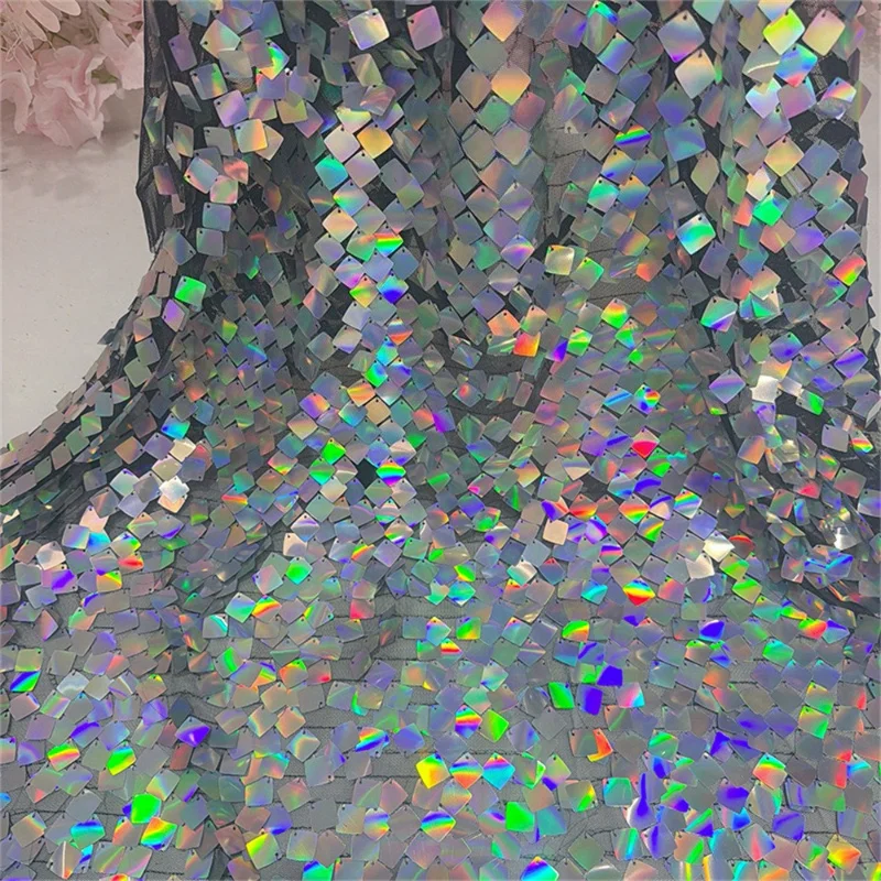 Iridescent Square Sequin Embroidered Tulle Fabric for DIY Sewing Curtain Background Decoration Clothing Fashion Cloth
Iridescent Square Sequin Embroidered Tulle Fabric for DIY Sewing Curtain Background Decoration Clothing Fashion Cloth