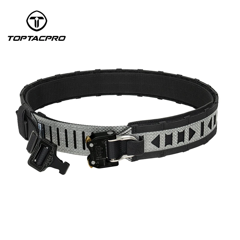 TOPTACPRO Tactical 2" Belt with Quick Release Metal Buckle D-ring Adjustable Quick Release Wear-Resistant Hunting Hiking 8402
TOPTACPRO Tactical 2" Belt with Quick Release Metal Buckle D-ring Adjustable Quick Release Wear-Resistant Hunting Hiking 8402