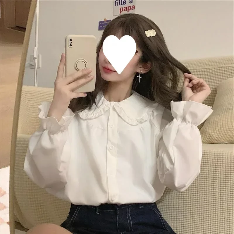 Vintage Women White Shirt Preppy Style Fashion Elegant Female Long Sleeve Blouse Y2K Sweet Kawaii All Match Shirts
Vintage Women White Shirt Preppy Style Fashion Elegant Female Long Sleeve Blouse Y2K Sweet Kawaii All Match Shirts