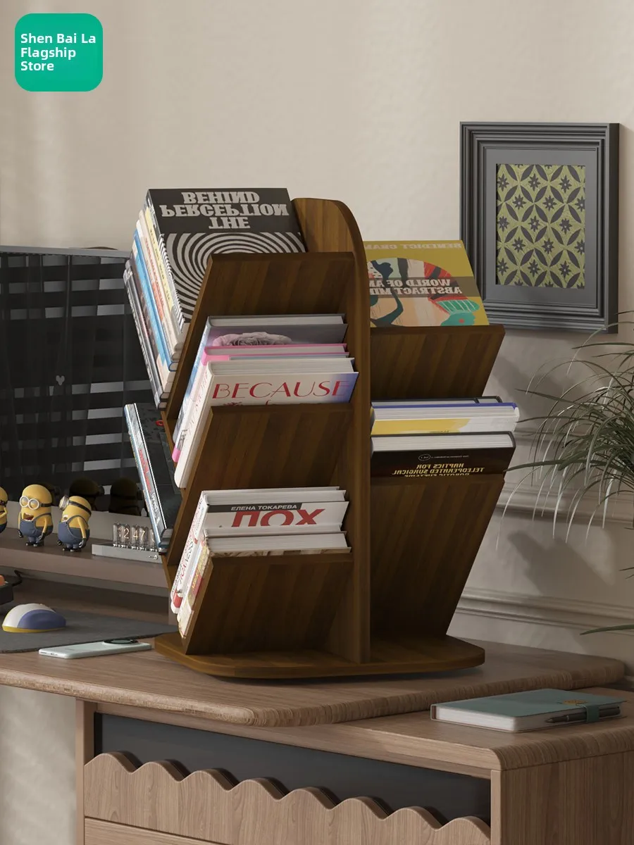 Creative Rotating Bookshelf Library Book Placement Stand Dormitory Simple Storage Walnut Color Tree Shaped Multi-layer Shelf
Creative Rotating Bookshelf Library Book Placement Stand Dormitory Simple Storage Walnut Color Tree Shaped Multi-layer Shelf