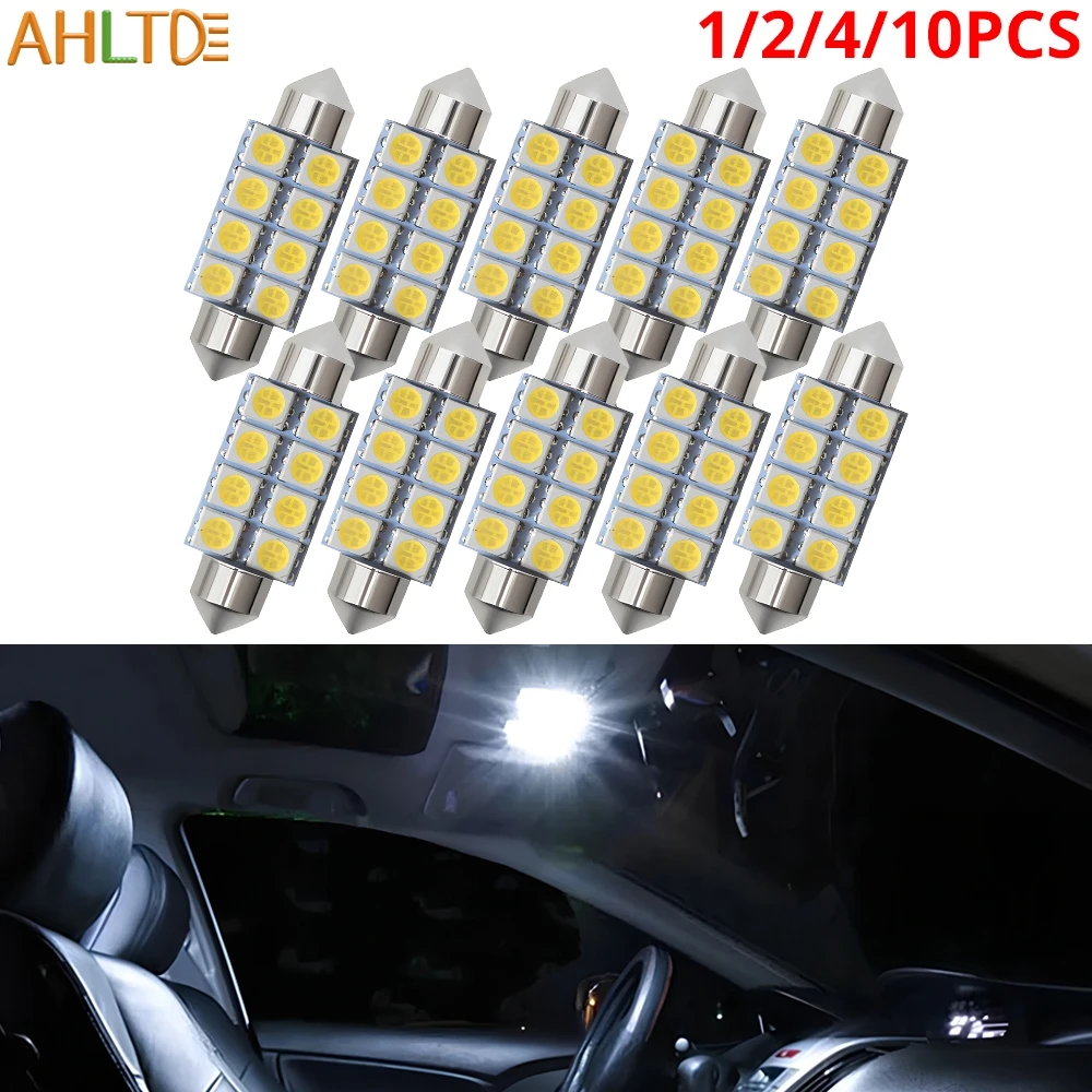 1/2/4/10pcs Car C5W C10W 5050 8SMD LED Bulb 31/36/39/41mm White Reading Dome Festoon Lamp Auto Door Trunk Interior Lighting 12V
1/2/4/10pcs Car C5W C10W 5050 8SMD LED Bulb 31/36/39/41mm White Reading Dome Festoon Lamp Auto Door Trunk Interior Lighting 12V
