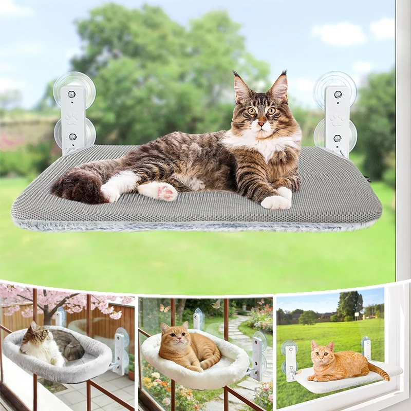 Strong Suction Cup Cat Window Perch Foldable Hammock Sunbathing Resting Bed Metal Frame for Dormitory Indoor Cats Space Saving
Strong Suction Cup Cat Window Perch Foldable Hammock Sunbathing Resting Bed Metal Frame for Dormitory Indoor Cats Space Saving