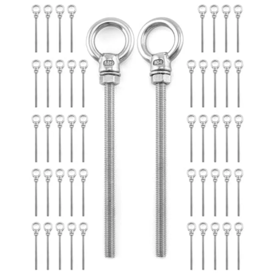 Threaded Eyebolts, Long Stainless Steel Marine Grade Shoulder Eye Bolt M6
Threaded Eyebolts, Long Stainless Steel Marine Grade Shoulder Eye Bolt M6