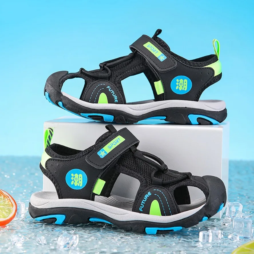 Летние дышащие детские сандалии для мальчиков 5-16 лет, модные пляжные водные туфли, нескользящие уличные спортивные сандалии с мягкой подошвой, солнцезащитные
Летние дышащие детские сандалии для мальчиков 5-16 лет, модные пляжные водные туфли, нескользящие уличные спортивные сандалии с мягкой подошвой, солнцезащитные