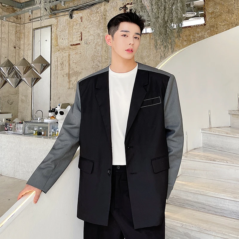 Spring Faionable Casual Men's Suit Jaet Loose Color Blo Lapell Korean Sle Busin Casual Long Sve Youth Coat
Spring Faionable Casual Men's Suit Jaet Loose Color Blo Lapell Korean Sle Busin Casual Long Sve Youth Coat