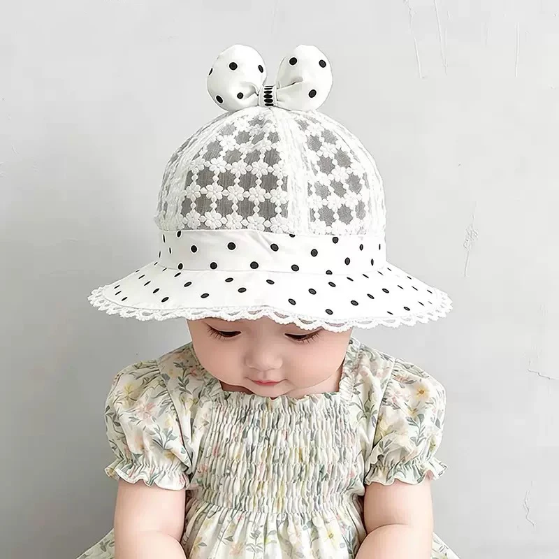 Baby sun hat - Summer wide-brimmed fisherman hat - Breathable women's baby princess mesh dot sun protection girl's sun hat
Baby sun hat - Summer wide-brimmed fisherman hat - Breathable women's baby princess mesh dot sun protection girl's sun hat